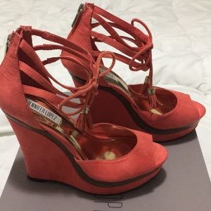 Jennifer Lopez Coral Wedges
